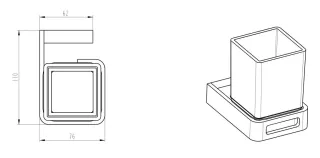 Стакан для зубных щёток Boheme Q 10944-MG золото матовое